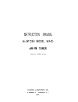 McIntosh MR-55 - Owners manual